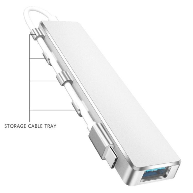 ADS-301C USB-C / Type-C to USB-C + USB 3.0 + 3 x USB 2.0 Expander HUB(Grey)