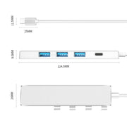 ADS-301C USB-C / Type-C to USB-C + USB 3.0 + 3 x USB 2.0 Expander HUB(Grey)