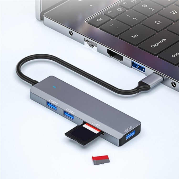 ADS-310C HUB Expansion Converter USB-C / Type-C to 3 x USB 3.0 + 2 x Card Reader Slots - Card Reader by PMC Jewellery | Online Shopping South Africa | PMC Jewellery | Buy Now Pay Later Mobicred