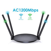 WAVLINK WN530G3 4x 5dBi Foldable Antenna AC1200 Dual Band Wireless Repeater Router, Plug:AU Plug
