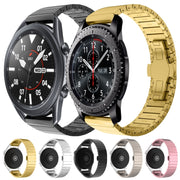 For Samsung Galaxy Watch Gear S3 Frontier 22mm One Bead Paint Butterfly Buckle Alloy Watch Band(Silver)