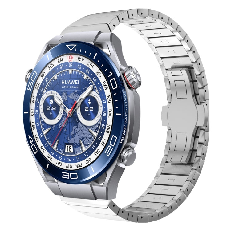 For Huawei Watch Ultimate 22mm One Bead Paint Butterfly Buckle Alloy Watch Band(Silver) - free shipping - PMC TechLife - Order now!