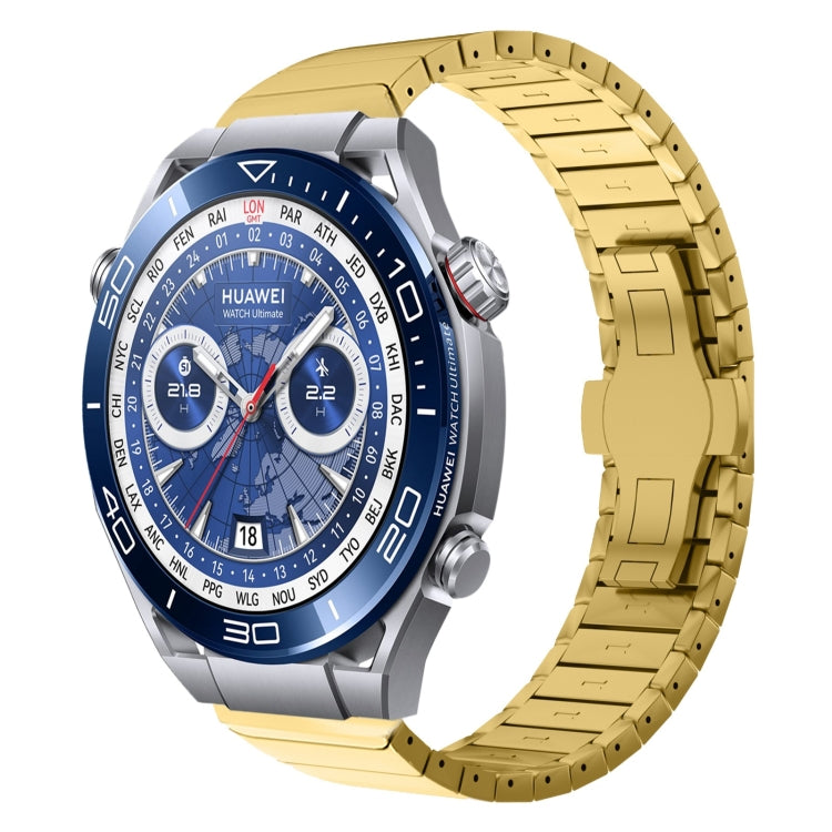 For Huawei Watch Ultimate 22mm One Bead Paint Butterfly Buckle Alloy Watch Band(Gold) - free shipping - PMC TechLife - Order now!