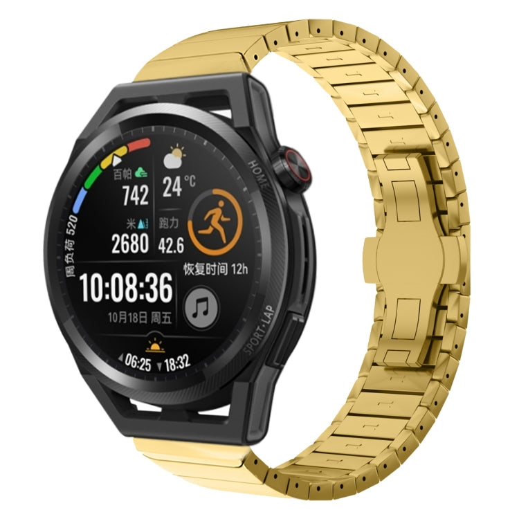 For Huawei Watch GT Runner 22mm One Bead Paint Butterfly Buckle Alloy Watch Band(Gold) - free shipping - PMC TechLife - Order now!