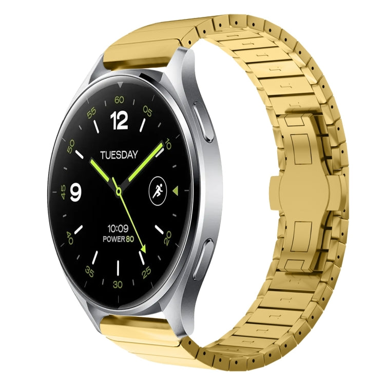 For Xiaomi Watch 2 22mm One Bead Paint Butterfly Buckle Alloy Watch Band(Gold) - free shipping - PMC TechLife - Order now!