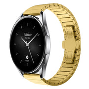 For Xiaomi Watch S2 22mm One Bead Paint Butterfly Buckle Alloy Watch Band(Gold)