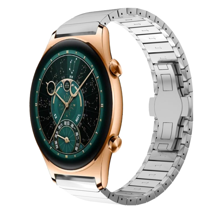 For Honor Watch GS 4 22mm One Bead Paint Butterfly Buckle Alloy Watch Band(Silver) - free shipping - PMC TechLife - Order now!