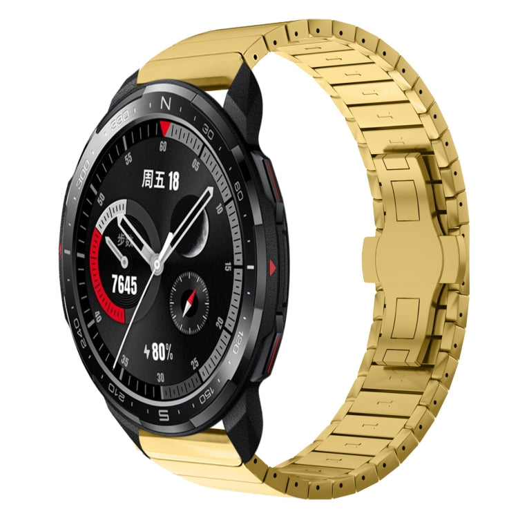 For Honor Watch GS Pro 22mm One Bead Paint Butterfly Buckle Alloy Watch Band(Gold) - free shipping - PMC TechLife - Order now!