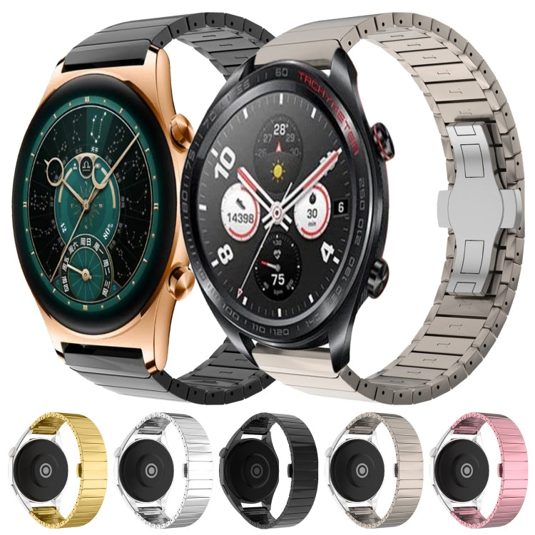 For Honor Watch GS 3 22mm One Bead Paint Butterfly Buckle Alloy Watch Band(Silver) - free shipping - PMC TechLife - Order now!