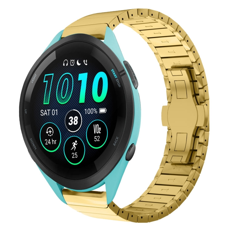 For Garmin Forerunner 265 Music 22mm One Bead Paint Butterfly Buckle Alloy Watch Band(Gold) - free shipping - PMC TechLife - Order now!