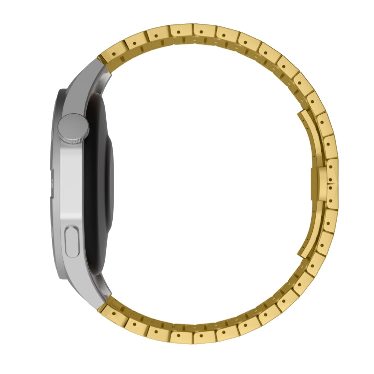 For Garmin Forerunner 255 Music 22mm One Bead Paint Butterfly Buckle Alloy Watch Band(Gold)