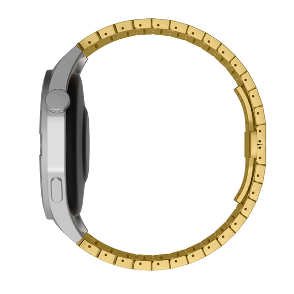 For Garmin Vivoactive 4 22mm One Bead Paint Butterfly Buckle Alloy Watch Band(Gold)