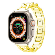For Apple Watch Ultra 2 49mm Quick-Release Metal Chain Watch Band(Gold)