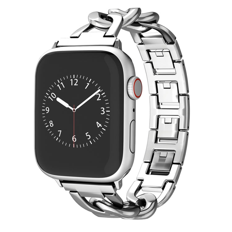 For Apple Watch Series 7 45mm Quick-Release Metal Chain Watch Band(Silver) - free shipping - PMC TechLife - Order now!