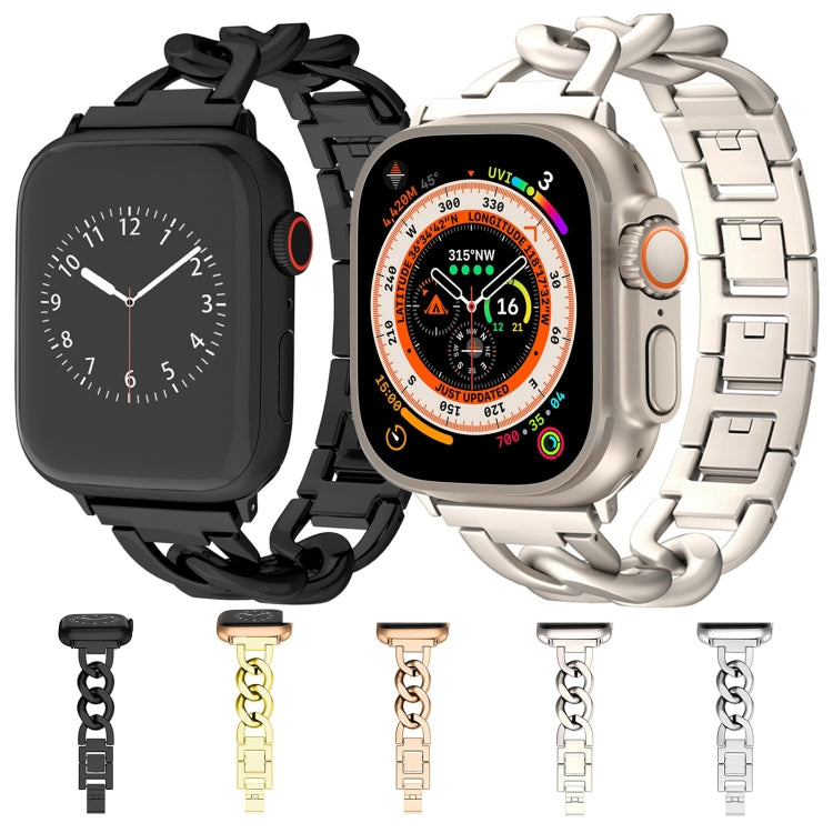 For Apple Watch Series 5 44mm Quick-Release Metal Chain Watch Band(Gold) - free shipping - PMC TechLife - Order now!