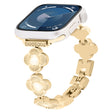 For Apple Watch Series 9 45mm Four Leaf Clover Quick-Release Metal Chain Watch Band(Gold) - free shipping - PMC TechLife - Order now!
