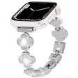 For Apple Watch Series 7 45mm Four Leaf Clover Quick-Release Metal Chain Watch Band(Silver) - free shipping - PMC TechLife - Order now!
