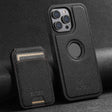 For iPhone 12 Pro Suteni M2 Cross-Grain MagSafe Vertical Card Back Phone Case(Black) - free shipping - PMC TechLife - Order now!