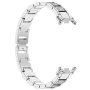 For Xiaomi Smart Band 9 / 9 NFC Diamond Three Beads Stainless Steel Metal Watch Band(Silver)