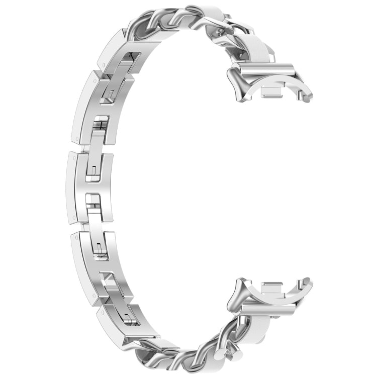 For Xiaomi Smart Band 9 / 9 NFC Fashion Bracelet Metal Watch Band(Silver)