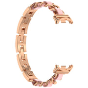 For Xiaomi Smart Band 9 / 9 NFC Fashion Bracelet Metal Watch Band(Rose Gold)