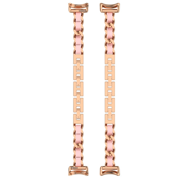For Xiaomi Smart Band 9 / 9 NFC Fashion Bracelet Metal Watch Band(Rose Gold)