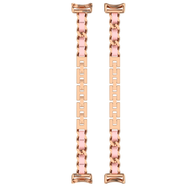 For Xiaomi Smart Band 9 / 9 NFC Fashion Bracelet Metal Watch Band(Rose Gold)