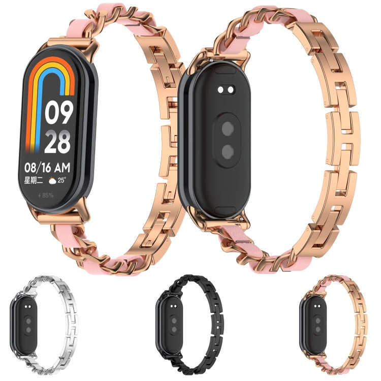 For Xiaomi Smart Band 9 / 9 NFC Fashion Bracelet Metal Watch Band(Silver)