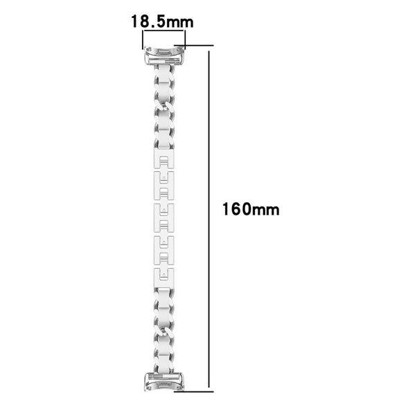 For Xiaomi Smart Band 9 / 9 NFC Fashion Bracelet Metal Watch Band(Silver)