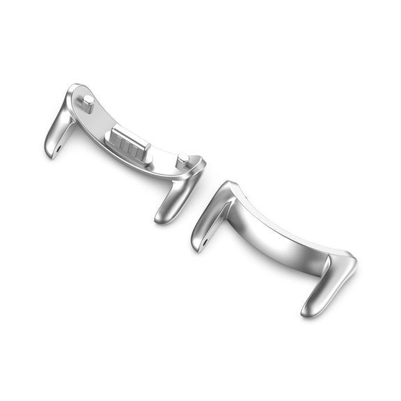 For Xiaomi Smart Band 9 14mm 1 Pair Metal Watch Band Connector(Silver)