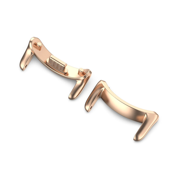 For Xiaomi Smart Band 9 12mm 1 Pair Metal Watch Band Connector(Rose Gold)