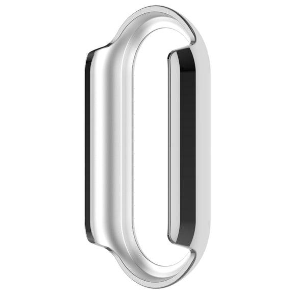 For Xiaomi Smart Band 9 NFC Diamond Half Coverage Hollow PC Watch Protective Case(Silver)