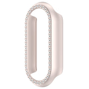 For Xiaomi Smart Band 9 NFC Diamond Half Coverage Hollow PC Watch Protective Case(Starlight)