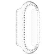 For Xiaomi Smart Band 9 Diamond Half Coverage Hollow PC Watch Protective Case(Transparent White)