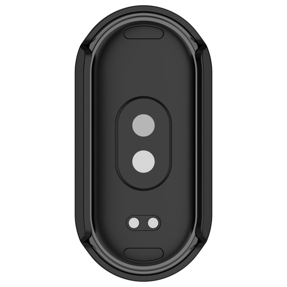 For Xiaomi Smart Band 9 Diamond Half Coverage Hollow PC Watch Protective Case(Black)