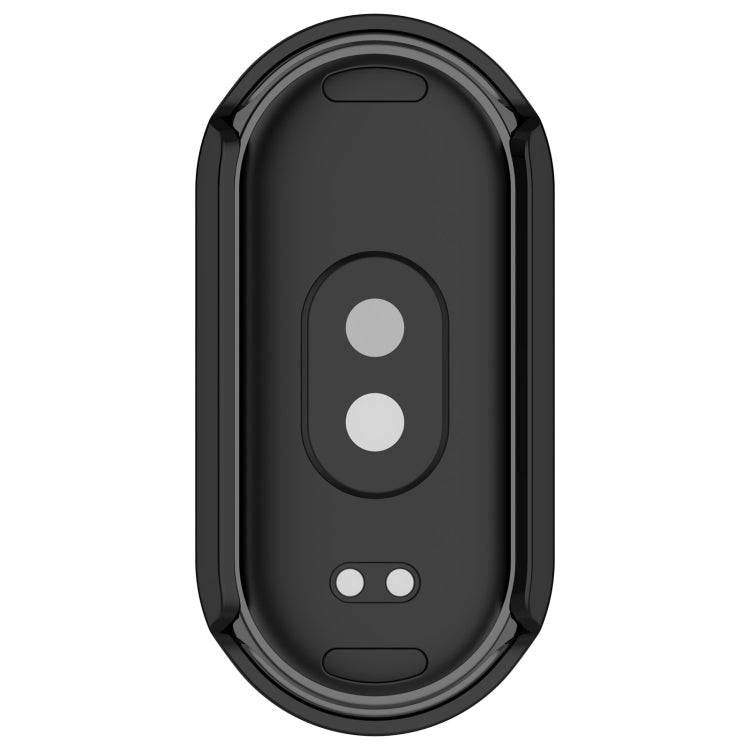 For Xiaomi Smart Band 9 Diamond Half Coverage Hollow PC Watch Protective Case(Black)