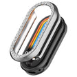 For Xiaomi Smart Band 9 Diamond Half Coverage Hollow PC Watch Protective Case(Silver) - Watch Cases by PMC TechLife | Online Shopping South Africa | PMC TechLife | Buy Now Pay Later Mobicred