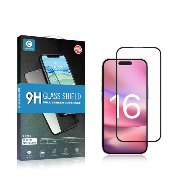 For iPhone 16 mocolo 2.5D Full Glue Full Cover Tempered Glass Film - free shipping - PMC TechLife - Order now!