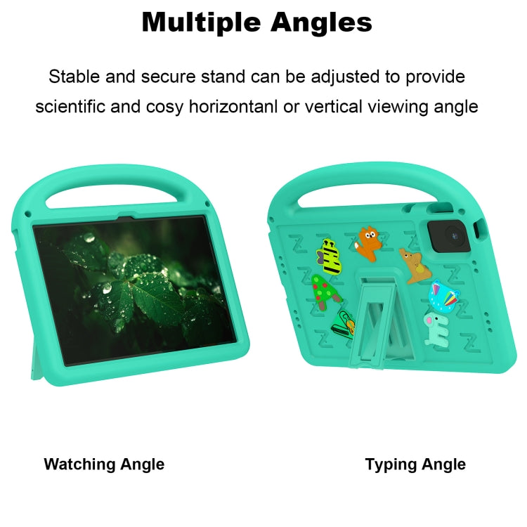 For Lenovo Tab M11 / Xiaoxin Pad 11 2024 Cartoon Sparrow EVA Shockproof Tablet Case(Glacier Green) - Lenovo by PMC TechLife | Online Shopping South Africa | PMC TechLife | Buy Now Pay Later Mobicred