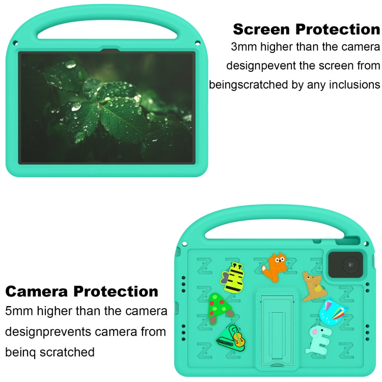 For Lenovo Tab M11 / Xiaoxin Pad 11 2024 Cartoon Sparrow EVA Shockproof Tablet Case(Glacier Green)