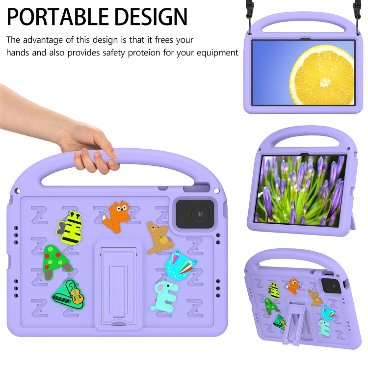For Lenovo Tab M11 / Xiaoxin Pad 11 2024 Cartoon Sparrow EVA Shockproof Tablet Case(Taro Purple)