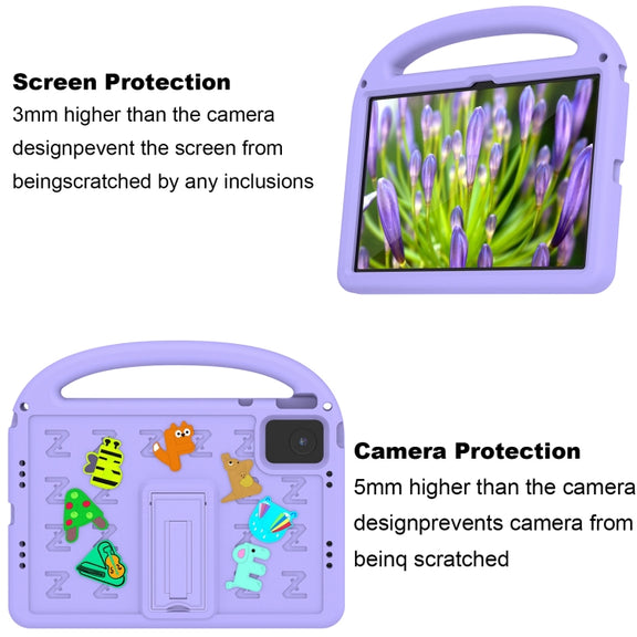 For Lenovo Tab M11 / Xiaoxin Pad 11 2024 Cartoon Sparrow EVA Shockproof Tablet Case(Taro Purple)