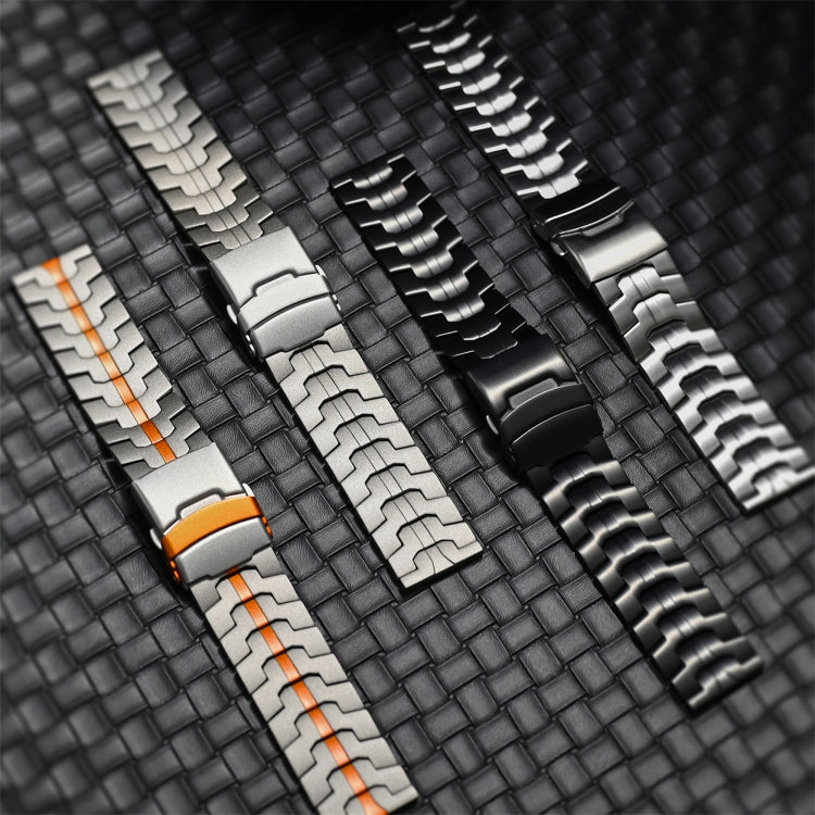 For Huawei Watch GT 3 SE 22mm Double Lock Buckle Turtle Steel Watch Band(Silver)
