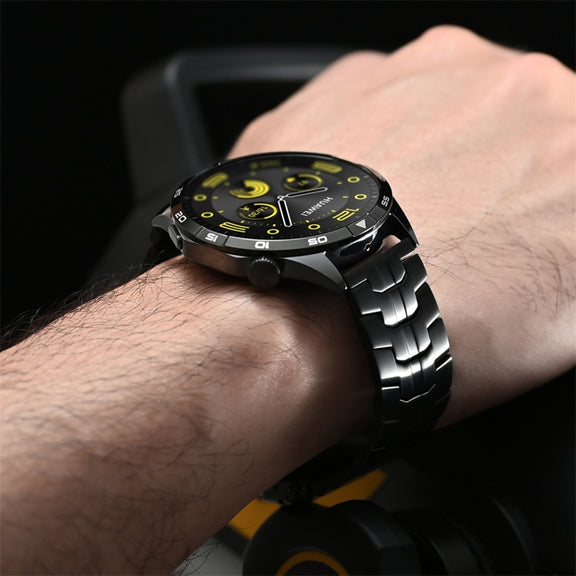 For Huawei Watch GT 3 46mm 22mm Double Lock Buckle Turtle Steel Watch Band(Silver)