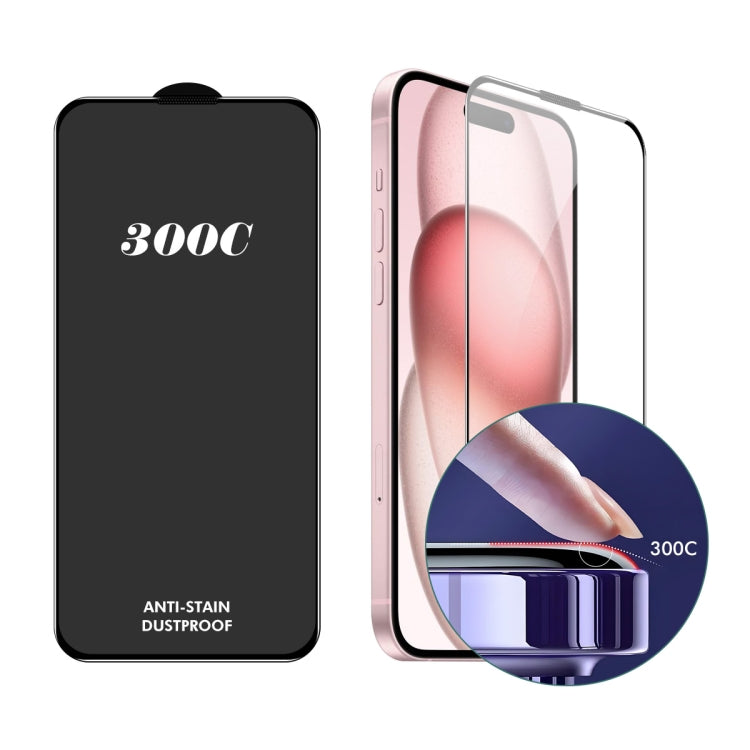 For iPhone 15 / 16 ENKAY 300C Super Large Arc Full Coverage High Aluminum-silicon Tempered Glass Film - iPhone 15 Tempered Glass by ENKAY | Online Shopping South Africa | PMC TechLife | Buy Now Pay Later Mobicred