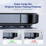 For iPhone 16 Pro Max 2pcs ENKAY 300C Super Large Arc Full Coverage High Aluminum-silicon Tempered Glass Film Black