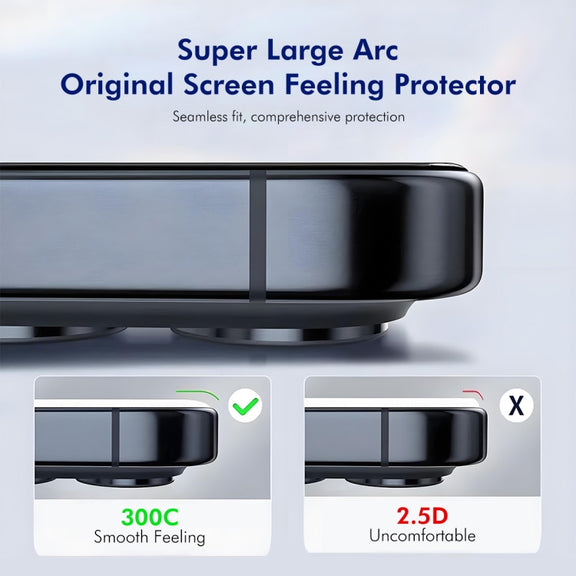For iPhone 16 Pro Max 2pcs ENKAY 300C Super Large Arc Full Coverage High Aluminum-silicon Tempered Glass Film Black