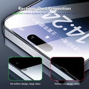 For iPhone 16 Pro Max 2pcs ENKAY 300C Super Large Arc Full Coverage High Aluminum-silicon Tempered Glass Film Black