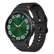 For Samsung Galaxy Watch 6 Classic Wave Pattern Stitched Silicone Watch Band(Black) - free shipping - PMC TechLife - Order now!