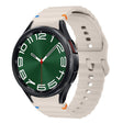 For Samsung Galaxy Watch 6 Classic Wave Pattern Stitched Silicone Watch Band(Starlight) - free shipping - PMC TechLife - Order now!
